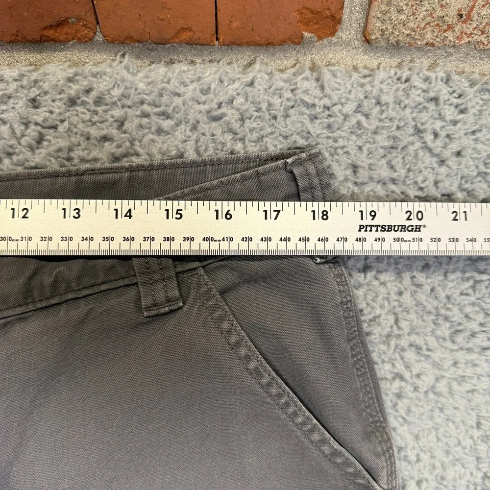 Carhartt Carpenter Pants 36x30 Gray Cotton Canvas Relaxed Fit Workwear Utility